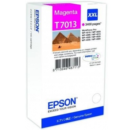 EPSON Ink bar WorkForce-4000/4500 - Magenta XXL - 3400str. (34,2 ml)