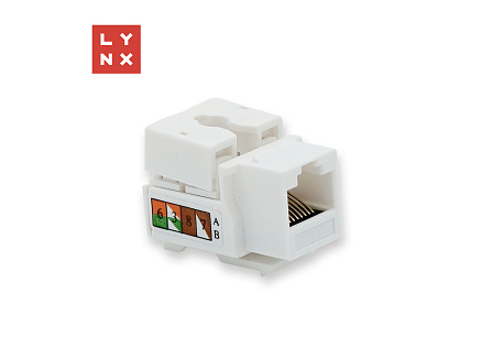 LYNX keystone UTP Cat5e, 90 stp., bílý LYNX keystone UTP Cat5e, 90 stp., bílý