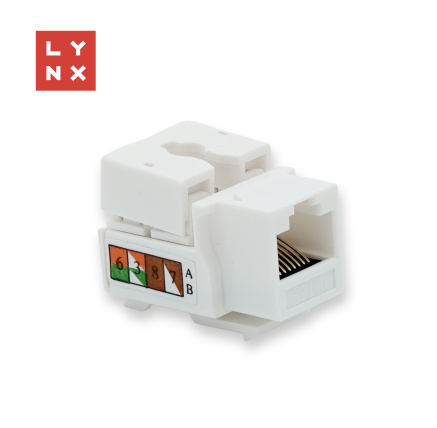 LYNX keystone UTP Cat5e, 90 stp., bílý