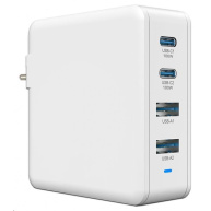 Viking nabíječka USB GaN 100W, podpora PD3.0 a QC4+, bílá