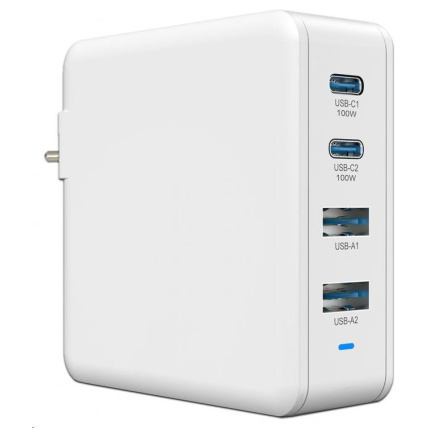 Viking nabíječka USB GaN 100W, podpora PD3.0 a QC4+, bílá Viking nabíječka USB GaN 100W, podpora PD3.0 a QC4+, bílá