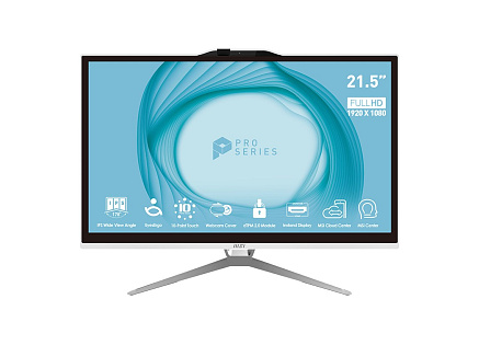 MSI PC AIO PRO AP222T (PRO AP222T 14M-482EU), i5-14400, 21.5" FHD, Glare, Touch, 8GB, 256GB SSD, N/A, W11 Pro, Black