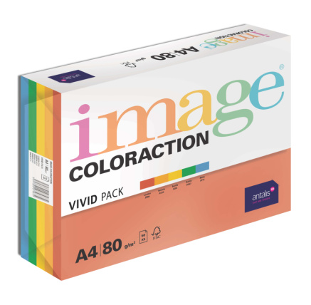 Antalis Papír Image Coloraction Mix intenzivní 5x20 A4 (80g/100ks)