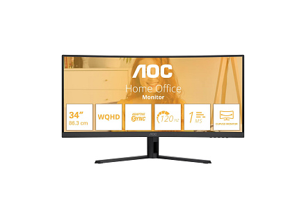 AOC MT VA LCD WLED 34" CU34B3E - 3440x1440, 120Hz, 1xHDMI, DP, Zakřivený