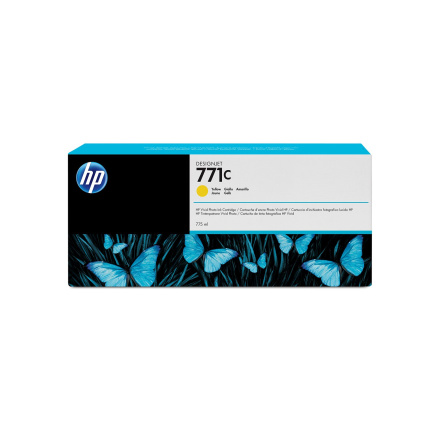 HP 771C Yellow DJ Ink Cart, 775 ml, B6Y10A