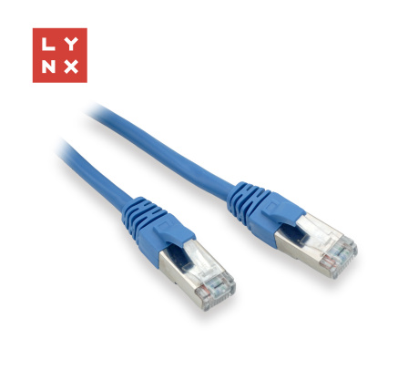 LYNX FTP patch kabel Cat5e PVC, CCA, 15m, modrý LYNX FTP patch kabel Cat5e PVC, CCA, 15m, modrý