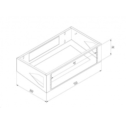 TRITON 19" nástěnný rám 6U, hloubka 300mm