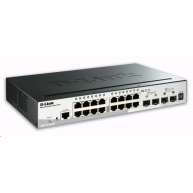 D-Link DGS-1510-20 20-Port Gigabit Stackable SmartPro Switch, 16x gigabit RJ45, 2x 10G SFP+ port, 2x SFP port