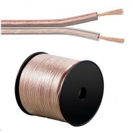 PremiumCord kabel 1m (jenom po 100m cela civka) na propojení reprosoustav 100% CU měď 2x 0,5mm2