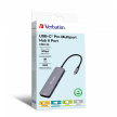 VERBATIM Hub USB-C Pro Multiport 8 Port, 3x USB 3.2, 1x USB-C, 2xHDMI, microSD/SD, šedá