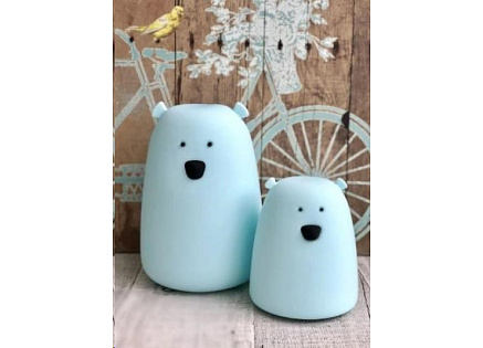 Rabbit & Friends Dotyková lampička medvídek | Modrá