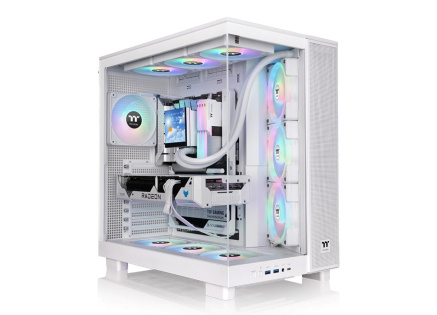 THERMALTAKE Case View 380 XL TG ARGB, ATX, Průhledná bočnice, 4x 120mm ARGB Fan, bílá