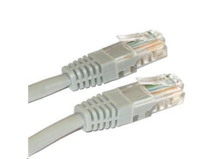 XtendLan patch kabel Cat6, UTP - 0,25m, šedý (prodej po 10 ks)