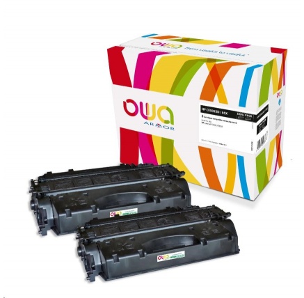 OWA Armor toner pro HP LJ P2050, P2055, 2x6500 stran, CC505XD, černá/black OWA Armor toner pro HP LJ P2050, P2055, 2x6500 stran, CC505XD, černá/black