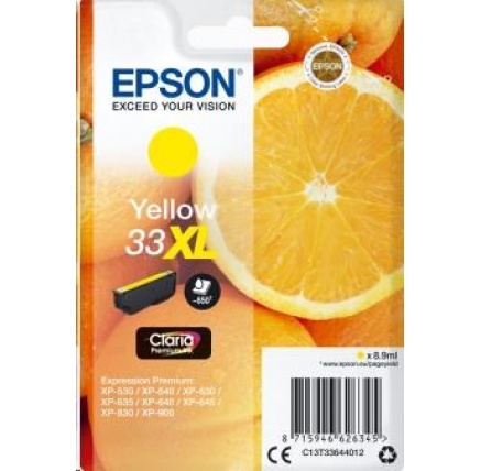 EPSON ink bar Singlepack "Pomeranč" Yellow 33XL Claria Premium Ink