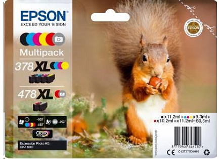 EPSON Multipack "Veverka" 6-colours 478XL Claria Photo HD Ink