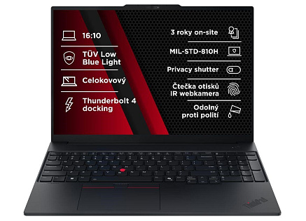 LENOVO NTB ThinkPad E16 G3 - Ultra5 225U,16" WUXGA,16GB,512SSD,IRcam,W11P,5let On-Site,5let KYD