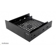 AKASA montážní kit  pro 3,5" HDD do 5,25" pozice, 1x 3,5" nebo 2,5" HDD/SSD, plastový, černý