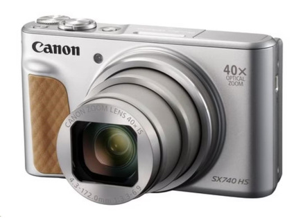Canon PowerShot SX740 HS Lite, 20.3Mpix, 40x zoom, WiFi, 4K video - stříbrný