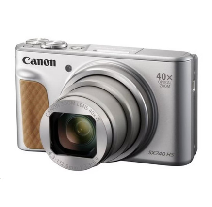Canon PowerShot SX740 HS Lite, 20.3Mpix, 40x zoom, WiFi, 4K video - stříbrný