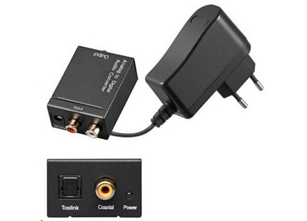 PREMIUMCORD Převodník z analogového signálu 2xCINCH na digitální SPDIF a optický Toslink