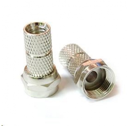 Konektor F pro koaxiální kabel o průměru 6,5mm, balení 100ks Konektor F pro koaxiální kabel o průměru 6,5mm, balení 100ks