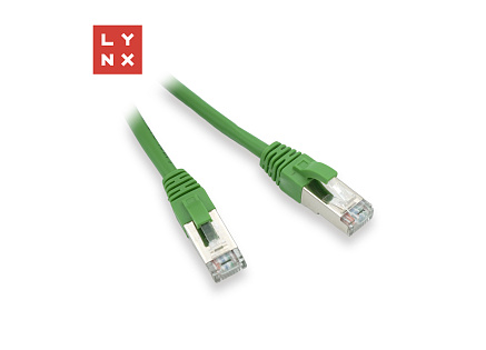 LYNX FTP patch kabel Cat5e PVC, CCA, 7m, zelený LYNX FTP patch kabel Cat5e PVC, CCA, 7m, zelený
