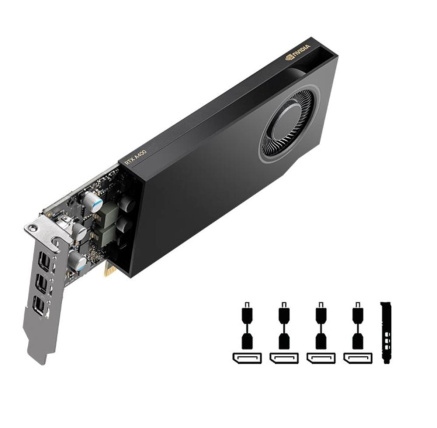 PNY VGA NVIDIA RTX A400 4G, 4G GDDR6, 4xmDP