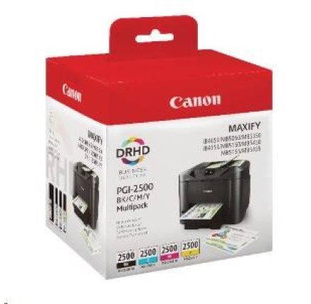 Canon CARTRIDGE PGI-2500 BK/C/M/Y Multi-pack pro Maxify MB5050,515x5350,545x, iB4150 Canon CARTRIDGE PGI-2500 BK/C/M/Y Multi-pack pro Maxify MB5050,515x5350,545x, iB4150