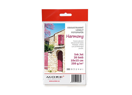 ARMOR Fotopapír Harmony 250g,10x15cm glossy, 20 listů, photo, inkjet, oboustranně lesklý