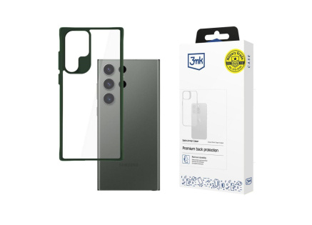 3mk ochranný kryt Satin Armor Case+ Green pro Samsung Galaxy S24 Ultra