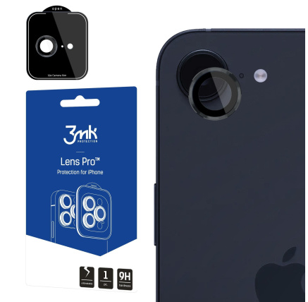 3mk Lens Protection Pro Black pro Apple iPhone 16E 3mk Lens Protection Pro Black pro Apple iPhone 16E