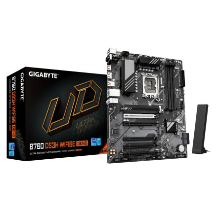 GIGABYTE MB Sc LGA1700 B760 DS3H WIFI6E GEN5, Intel B760, 4xDDR5, 1xDP, 1xHDMI, WiFi