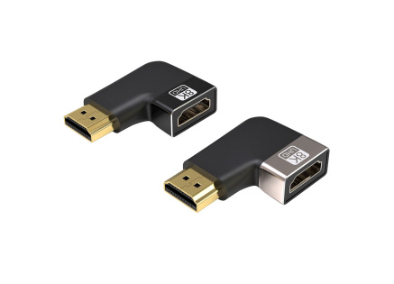 PREMIUMCORD Adaptér spojka 8K HDMI A - HDMI A, F/M, do úhlu 90° - levá