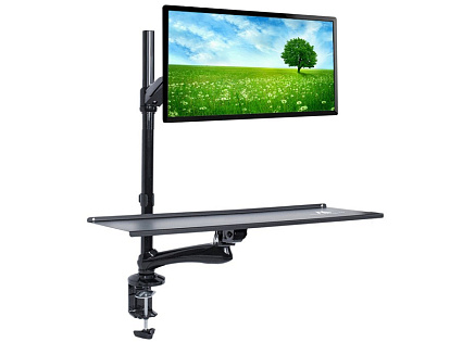 Stolní držák monitoru s poličkou na klávesnici Fiber Mounts M68C1