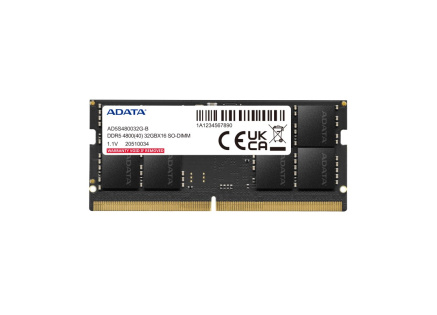 ADATA SODIMM DDR5 16GB 4800MHz CL40, Single Tray ADATA SODIMM DDR5 16GB 4800MHz CL40, Single Tray