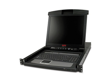 APC 17" Rack LCD Console with Integrated 8 Port Analog KVM Switch