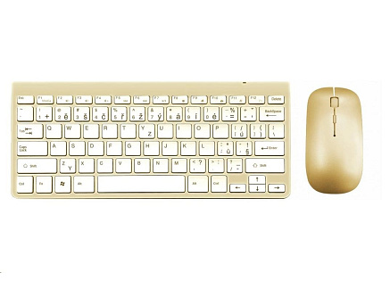 WG - Bluetooth klávesnice s myší, zlatá
