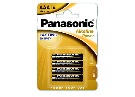 PANASONIC Alkalické baterie Alkaline Power LR03APB/4BP AAA 1,5V (Blistr 4ks) PANASONIC Alkalické baterie Alkaline Power LR03APB/4BP AAA 1,5V (Blistr 4ks)