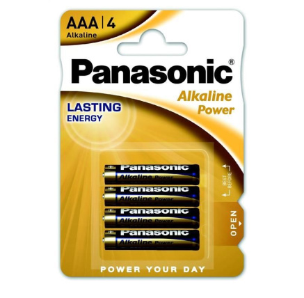 PANASONIC Alkalické baterie Alkaline Power LR03APB/4BP AAA 1,5V (Blistr 4ks)