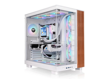 THERMALTAKE Case View 380 XL WS ARGB, Průhledná bočnice, bílá