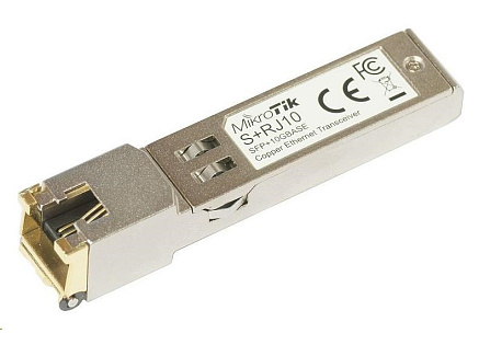 MikroTik SFP+ konvertor na metaliku 10M/100M/1G/2.5G/5G/10G, RJ-45, až 200m MikroTik SFP+ konvertor na metaliku 10M/100M/1G/2.5G/5G/10G, RJ-45, až 200m