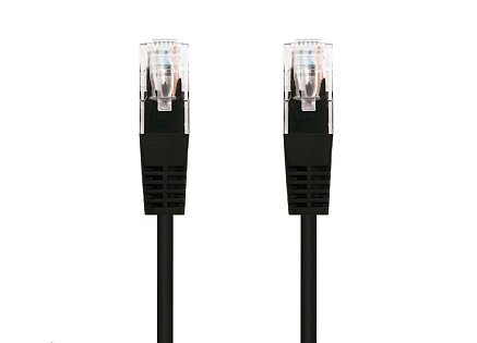 C-TECH kabel patchcord Cat5e, UTP, černý, 5m