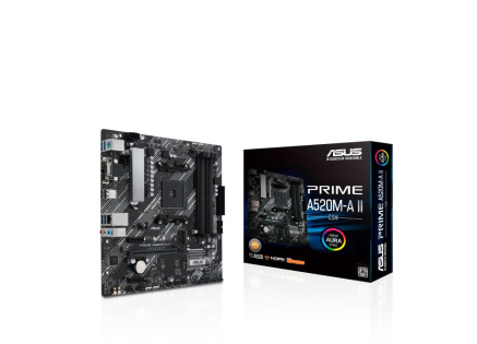 ASUS MB Sc AM4 PRIME A520M-A II CSM, AMD A520, 4xDDR4, 1xDP, 1xHDMI, 1xVGA, mATX
