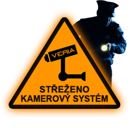 Veria Reflexní výstražná samolepka - kamerový systém