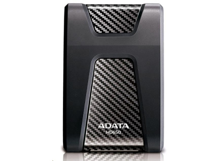 ADATA Externí HDD 2TB 2,5" USB 3.1 DashDrive Durable HD650, černý (gumový, nárazu odolný)