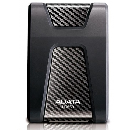 ADATA Externí HDD 2TB 2,5" USB 3.1 DashDrive Durable HD650, černý (gumový, nárazu odolný) ADATA Externí HDD 2TB 2,5" USB 3.1 DashDrive Durable HD650, černý (gumový, nárazu odolný)