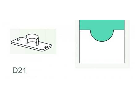 Vysekávací nůž půlkulatý D21 mm na kalendářové háčky Vysekávací nůž půlkulatý D21 mm na kalendářové háčky