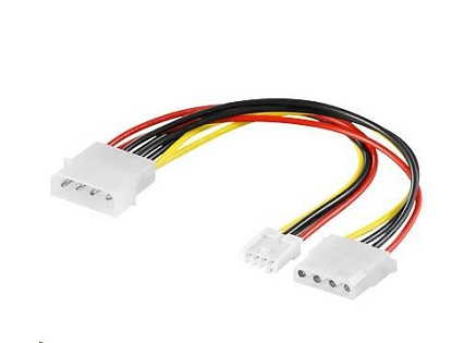 PREMIUMCORD Kabel napájecí HDD 5,25"-5,25"+3,5"