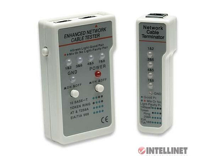 Intellinet Cable Tester, Multifunction RJ45/RJ11